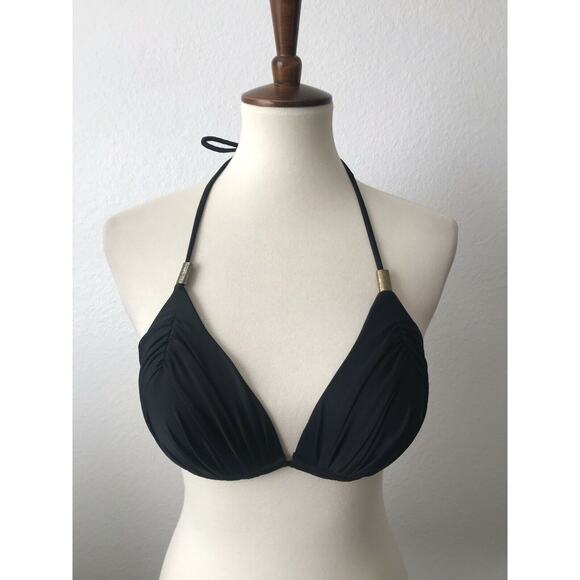 Sissy Boy Pleated Triangle Bikini Top Swim - Picture 1 of 8